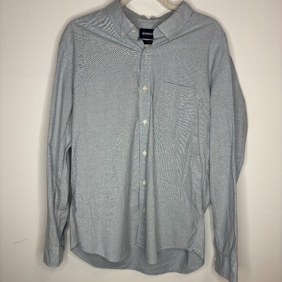 Bonobos Men’s XL Extra Large Slim Fit Button Down Dress Shirt Blue Marled Print - Picture 2 of 7